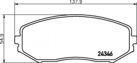 Колодки гальмівні дискові передние Suzuki Grand Vitara 1.6, 2.0, 2.4 (05-) NISSHINBO NP9003 (фото 1)