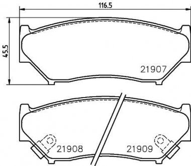 Колодки тормозные дисковые передние Suzuki Grand Vitara 1.6, 2.0 (98-03), Jimny 1.5 4x4 (05-) NISSHINBO NP9005