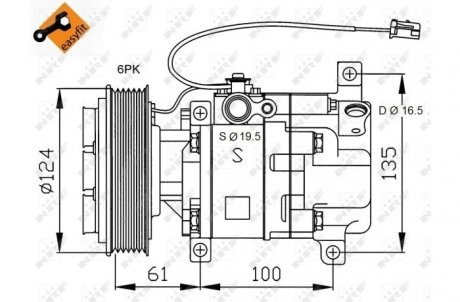 Компресор кондиціонера NRF 32233