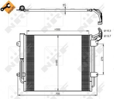 Радіатор кондиціонера NRF 350054