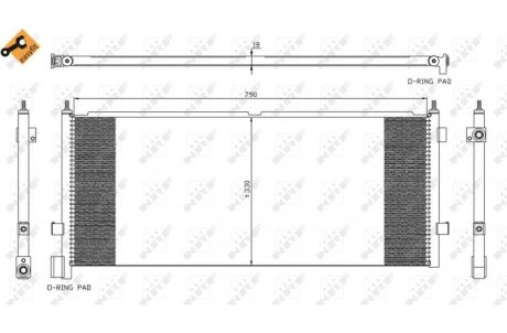 Радіатор кондиціонера NRF 35891