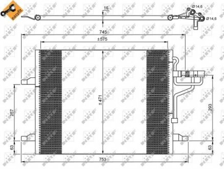 Радіатор кондиціонера NRF 35936