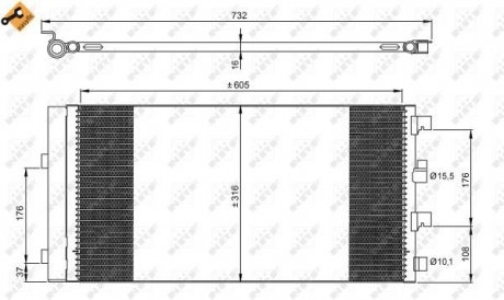 Радіатор кондиціонера NRF 35969