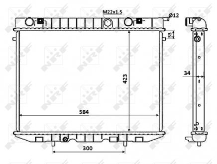 Радіатор охолодження Opel Frontera A 2.0/2.2/2.4 92-98 NRF 509532