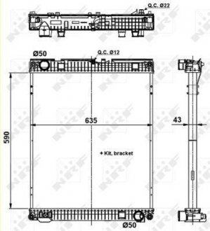 Радіатор системи охолодження NRF 509873