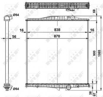 Радіатор системи охолодження NRF 519702