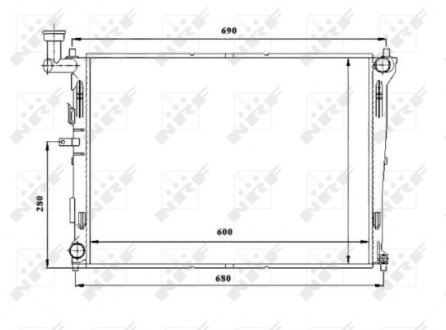 Радіатор охолодження Hyundai Elantra/i30 1.4/1.6/2.0 06-12 NRF 53845