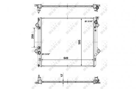 Радіатор охолодження Toyota Land Cruiser Prado 2.7 03- NRF 56104