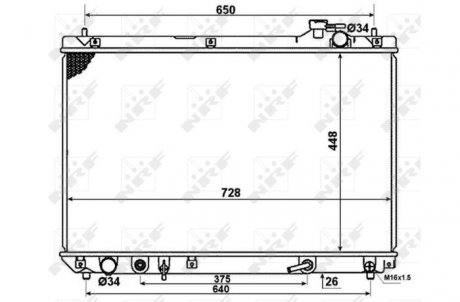 Радіатор системи охолодження NRF 58378