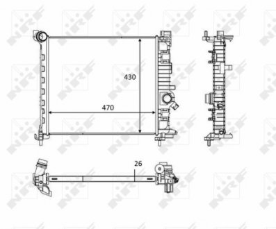 Радіатор охолодження Opel Meriva B 1.4 10-17 NRF 58473