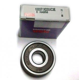 Підшипник кульковий, нейлоновый сепаратор NSK 6303T1XDDUC3E D HABS5