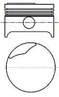 Поршень в комплекті на 1 циліндр, STD NURAL 87-104200-10