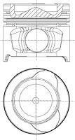 Поршень в комплекті на 1 циліндр, STD NURAL 87-123400-50