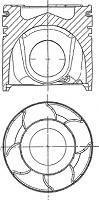 Поршень в комплекті на 1 циліндр, STD NURAL 87-136500-65