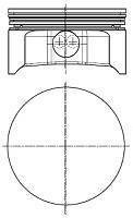 Поршень в комплекті на 1 циліндр, 1-й ремонт (+0,5) NURAL 87-141207-00