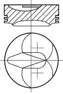Поршень в комплекті на 1 циліндр, 1-й ремонт (+0,5) NURAL 87-287107-30