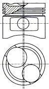 Поршень в комплекті на 1 циліндр, 1-й ремонт (+0,5) NURAL 87-306307-00