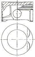 Поршень з кільцями OPEL 82.1 X18XE (вир-во) NURAL 87-307707-10