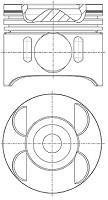 Поршень в комплекті на 1 циліндр, 1-й ремонт (+0,25) NURAL 87-433405-00