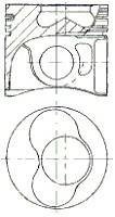 Поршень в комплекті на 1 циліндр, STD NURAL 87-501500-40