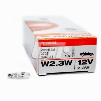 Автолампа (2,3W 12V W2x4,6D) OSRAM 2723