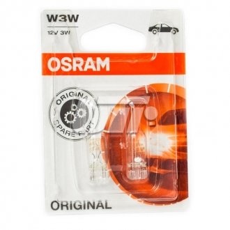 Лампа W3W; W3W 12V 3W W2,1X9,5D 2шт OSRAM 2821-02B (фото 1)