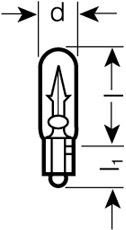 Автомобiльна лампа: W1.2W 12V 1.2W W2x4.6d OSRAM 4050300838540