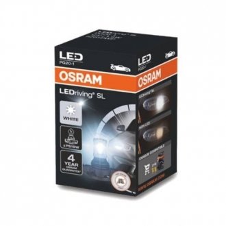 Авто лампа / LED / 1 шт. / PS19W / PG20-1 / 12V / 1,6W / 6000K / OSRAM 5201DWP