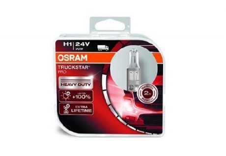 ЛАМПА H1 24V 70W P14.5s Box Truckstar PRO - знято з виробництва OSRAM 64155TSP-HCB (фото 1)