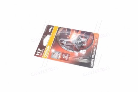 Лампа фарна H7 12V 55W PX26d NIGHT BREAKER SILVER (+100) blister (вир-во) OSRAM 64210NBS-01B (фото 1)