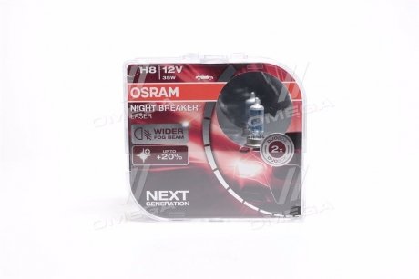 Лампа фарна H8 12V 35W PGJ19-1 NIGHT BREAKER LASER next generation (+150) компл (вир-во) OSRAM 64212NL-HCB