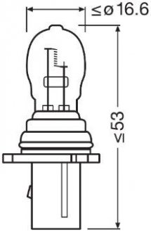 Авто лампа / 1 шт. / PSX26W / PG18.5d-3 / 12V / 26W / OSRAM 6851 (фото 1)