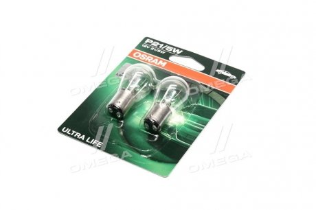 Лампа розжарювання P21/5W12V 21/5W BAY15d Ultra Life (Blister 2шт)(вир-во) OSRAM 7528ULT-02B