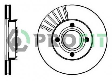 Диск гальмівний PROFIT 5010-0193 (фото 1)