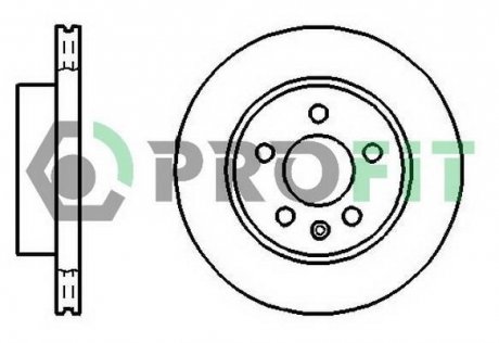 Диск гальмівний PROFIT 5010-0860