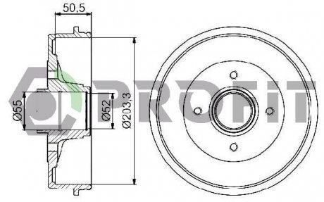Барабан гальмівний PROFIT 5020-0072