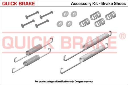 Комплект пружинок колодок ручника Dacia Duster/Renault Clio IV 10- QUICK BRAKE 105-0021