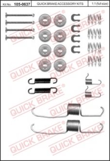 Гальмівні аксесуари (Монтажний комп-кт колодки) QUICK BRAKE 105-0637