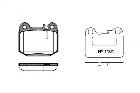 Колодка торм. диск. MB M-CLASS (W163) (02/98-06/05) задн. REMSA 0014.40