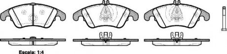 Колодка гальм. диск. MB C-CLASS (W 204) 200-350 07-, E-CLASS (W212) 200-350 08 - передн. (вир-во REM REMSA 1304.00