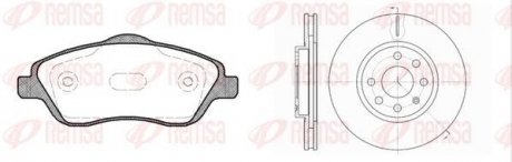 Комплект: 2 диска+ 4 колодки гальмівних REMSA 8774.03 (фото 1)