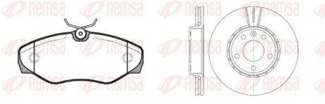 Комплект: 2 диска+ 4 колодки гальмівних REMSA 8834.00