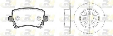 Гальмівний комплект (Диски RH 6649.00 + Колодки RH 21031.00) ROADHOUSE 81031.00