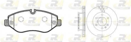 Гальмівний комплект (Диски RH 61034.10 + Колодки RH 21245.00) ROADHOUSE 81245.00