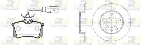 Гальмівний комплект (Диски RH 6547.00 + Колодки RH 2263.51) ROADHOUSE 8263.10