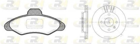 Гальмівний комплект (Диски RH 6096.10 + Колодки RH 2331.00) ROADHOUSE 8331.00