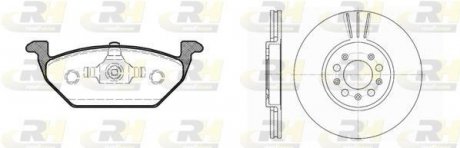 Гальмівний комплект (Диски RH 6544.10 + Колодки RH 2633.20) ROADHOUSE 8633.06