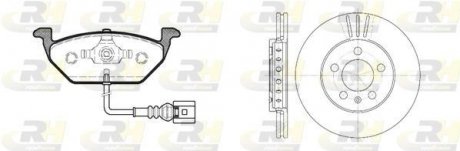 Гальмівний комплект (Диски RH 6545.10 + Колодки RH 2633.21) ROADHOUSE 8633.09