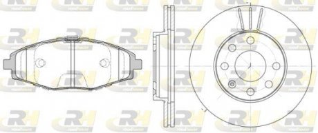 Гальмівний комплект (Диски RH 6061.10 + Колодки RH 2696.00) ROADHOUSE 8696.01