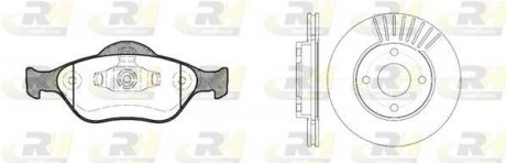 Гальмівний комплект (Диски RH 6575.10 + Колодки RH 2766.00) ROADHOUSE 8766.00